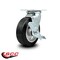 Service Caster 6 Inch Rubber on Aluminum Swivel Caster with Roller Bearing and Brake SCC SCC-30CS620-RAR-TLB - alternate 4